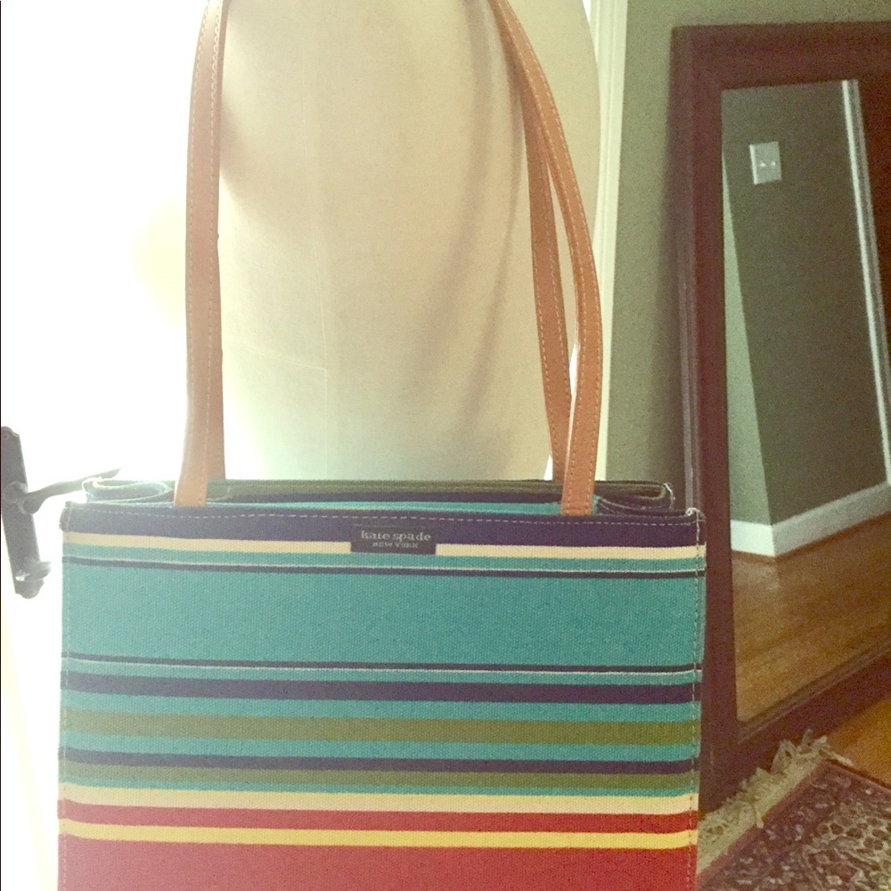 Cute! Designer Summer Striped Canvas Shoulder Bag